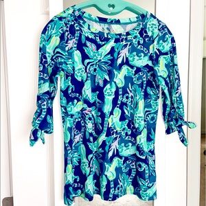 Lilly Pulitzer | XXS | Preston Top in In the Details Tidal Wave